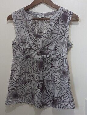 Banana Republic 100% Cotton Lightweight Printed Blouse Tank Top Size 4